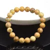 Strand Picture Jasper Stone Breads Bracelete feita de homens naturais homens 6mm de 8 mm de 8 mm de jóias de miçangas amarelas de miçangas