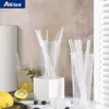 3000 pezzi Clear Guba Strawie Smoothie Strawie, in plastica usa e getta avvolta individualmente grande frappè a bocca larga