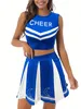 Womens Cheerleading Sexig Pompom Fashion Set Team Performance Cheerleading Clothing Football Uniform 240425