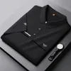 8XL 7XL 6XL 2024 Summer Ice Silk Breathable Shirts For Men Clothing High End Luxury Mens Polo Shirt Casual Loose Homme 240424