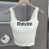 Mui mui kadın tshirts yelek yaz gömlekleri bluz kamis tasarımcı tişörtlü kolsuz tank örgüler gömlekler kadın ince yelekler kısa tees gömlekleri s-l 647