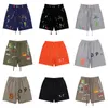 Herrdesigner shorts brev logotyp handmålad bläck stänk tryck high street vintage casual byxor Sommarmän och kvinnors bomullsresery shorts