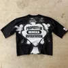 Y2K T -shirt Heren Punk Rock Vintage Oversized Hip Hop Harajuku Clown Graphic Gedrukte katoenen Korte Mouw Tops 240424