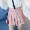 Skirts Checkered Pleated Skirt Short Invisible Open Crotch Outdoor Sex Uniform College Style High Waisted Ms