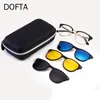 Okulary przeciwsłoneczne ramy DOFTA 3 na 1 magnes spolaryzowane klips szklanki rama Mężczyzny Tr 90 Optyczne Myopia Ochrona UV Retro Square Okulasy 5828