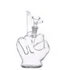 Großhandel Rauchwasserrohr 14mm weibliche Becher Bong Shisha Shisha Shisha Recycler Dab Rig Rig Zigaretten Zigarren -Tabakrohr mit männlicher Glasölbrenner Rohr Trockener Kräuterschale