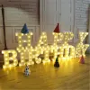 Ornaments Wedding Decorative Name Letters Alphabet Letter LED Lights Luminous Number Lamp Night Light Party Baby Bedroom Decoration Home