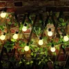 5712M Led Globe Solar Fairy String Lights Christmas Garland Street Wedding Bulb Lamps Outdoor for Party Holiday Garden Patio 240411
