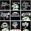 Party Supplies Cake Topper Födelsedagsdekorationer Kids Boy Cupcake Toppers Decoration Baby Shower Girl gynnar guld