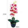 Fleurs décoratives Pot artificiel Orchidée portable de bureau faux en pot