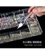 2500pcs Luxury Shiny Diamond Nail Art RhinestonesBox Mixed AB Glass Nail Crystal Gem 21 Grids1pcs Pick Up Pen Kit Nail Decor 240426