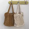 Bolsa de playa bohemia retro para mujeres, verano, gran capacidad, bolso de compras de viajes latán tejido a mano 240426