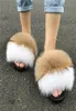 Factory Good Handmade Women Fox Real Slippers Slippers met goedkope prijs3164507