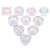 Vätskor 1st Rainbow Crystal Clear Acrylic Liquid Dish Tappen Dish Glass Cup With Lid Bowl för akrylpulvermonomer Nagelkonstverktyg