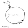 Braceletas Charmel de lujo Pulsera de cristal Color de plata infinito ajustable para mujeres Dropship de joyería