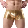 Onderbroek Patent Leather Sexy Boxer -slips grappig speelgoed voor volwassen games heren boxershorts onder dragen mannelijke groothandel