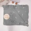 Couvertures bébé mousseline swaddle wrap bébé réception de couverture née sac de couchage double la litière imprimement de la literie