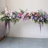 Kwiaty dekoracyjne 2.6M Purple White Wedding Arch Dork