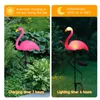 Солнечный фламинго светодиодные светодиодные открытые дворы лампа сад водонепроницаемый патио патио фонарь 240411