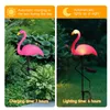 Solar Flamingo LED LED Outdoor Courtyard Lampa Garden Wodoodporna ścieżka stolika wystrój Patio Ground Lantern 240411