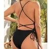 Kobiet w ciąży w ciąży Bather 2024 Seksowne Backless Bikini Matterity One Piece Women Bandage Swimsuit Premama Beachwear Bathing Suit