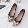 Casual Shoes Pointed Toe Flats Ladies Loafers Creepers Harajuku Big Size Woman Women Designers Buty Damskie