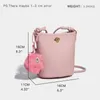 Kvällspåsar Mabula Pink Sling Women's Bucket Bag Designer Stylish Leather Cross Shopper Hand Stor lyx 2024 Lady Shoulder Hobo Purse