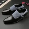 Повседневная обувь высококачественная кожаная свадьба Упомянутая пальца для мужской корейской версии Пакет Маленький бизнес
