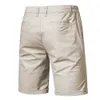 Sommer 100% Baumwolle Solid Shorts Männer Hochwertiges Freiheitsgeschäft Soziale Elastische Taille 10 Farben Strand 240412
