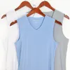 3 -stcs mannen tanktops ondergoed voor herenvest Undershirt transparante shirts mannelijke bodyshaper fitness worstelen singlets silk v nek 240416