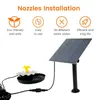 Garden Decorations Solar Water Pump Fountain Garden Decor DIY Solar Fountain Pump Kit with 6 Nozzles and 7.6Ft Power Cord Solar Fountain For Yard