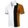 2024 Sommar kortärmad polo skjorta män avslappnad England stil randtryck t -shirt andningsbara kläder topp 240423