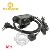 Tillbehör Earmor M52M2 Militär PTT Adapter AirSoft Tactical Headset PTT Kenwood Midland Förläng fingerlinjeknappkombinationen