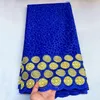 5 jardów francuska nigeryjska organza z złotą nić koronką afrykańską tiulową tiul tkanin Wysoka jakość na przyjęcie weselne Materiał spódnic