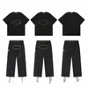 Дизайнерские грузовые брюки Мужские грузовые шорты Pantalon Street Wear Hip Hop Print Prant военные ретро -ретро -карманы Прямые свободные брюки пары 86dd#