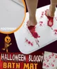 Badmattor Kvalitetsdörrat Horror Blodmatta blodig färg Byt fotavtryck Antislip Home Party Halloween Decoration3158100