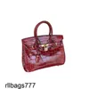 Himalayan Handan Handsbag Platinum Luxurys Leather Top Bag 2024 Fashion Alligator polyvalent Modèle femme Single Bodage Crossbody Womens grande capacité
