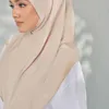 Ramadan Chiffon hijabs para mujer hijabs instantáneos con gorra khimar islam jersey jersey buff buffswraps musulmanes mujeres ropa 240419