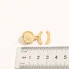 20style High-quality Simple 18K Gold Plated Designer Letter Women inlay Crystal Rhinestone Studs Ear Loop Stainless ment Stud Engage ment Couple Jewelry Gifts