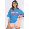 Mädchen weiße Hemden Sets Frauen T -Shirt Designer T -Shirt Sommertops Loses Solid Color Sweatshirt T -Shirt Luxus Casual Clothet Tide Sprühte Tops Frauen Fox Tracksanzug Anzug