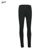 Jeans femminile pulabo women high trattrate a metà vita slim fit pantaloni ritagliati lavati lavati per la donna ladies primaverile