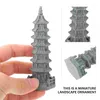 Tuindecoraties Diy Bonsai Pagode Standbeeld Model Gesimuleerd Wenchang Tower Office Desk Decor Gardening