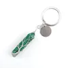 Keychains Keychain Amethyst Crystal Stone Wrap Wrap Hexagon Prism Keyring Rose Quartz Sac Mobile Phone Phone Pendeur