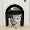 Cat Carriers 1pc Abs Plastic Pet Dog Screen Door Free Entry Magnetic With Window Accessories For Wooden 24x4x29cm Flap