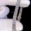 Brilliant Diamond Moissanite Armband Sterling 925 Silver Tester Pass Classic Oval Cut Colorless Moissanite Tennis Armband