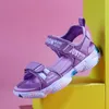 Marchio estivo scarpe da spiaggia non slip per bambini sandali ragazze scarpe casual per bambini fiori principessa scarpe scarpate 29-38 240419