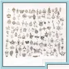 Charms Charms Tibetan Sier Bracelet Accessories Pendants For Sale Mix 100Pcs Lot Pack In Bk Diy Earring Jewelry Findings Wholesale D D Dhghe