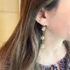 Stud -oorbellen 2024 Fashion Women Elegant Pearls Copper Draad Twined Long Tassel Drop Earring Sexy Party