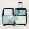 Depolama Çantaları Su geçirmez Seyahat Organizer Çanta Bavul Günlük Gereksinimleri Kozmetik Giysiler Bölücü 7 PC SET