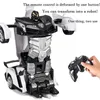 2in1 Electric RC Transformation Robots Robots One-Key Deformation Car Remote Control Contrôle Modèle Car Modèle Enfants Boys Toys 240426